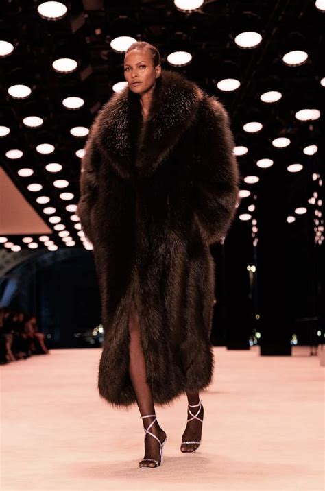 ysl fur|Saint Laurent Coats for Women .